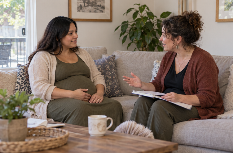 Illustration of doula